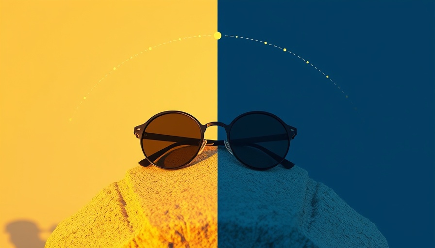 Digital out-of-home advertising concept with sunglasses illustration.