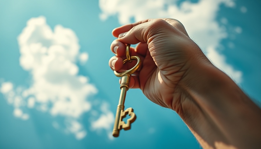 Hand holding a key against a blue sky, symbolizing housing markets favorable for homebuyers.