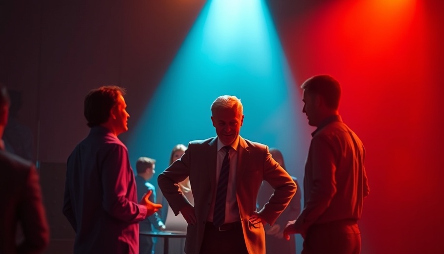 Abstract agile leadership concept in spotlight.