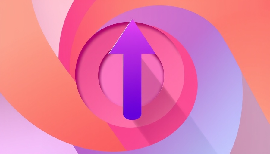 Abstract geometric design with purple arrow symbolizes risk management tools for business success.