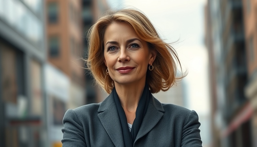 Confident woman outdoors, Balancing Leadership and Motherhood.