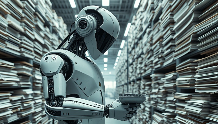 Robot organizing documents, illustrating non-human identity controls in DevOps.