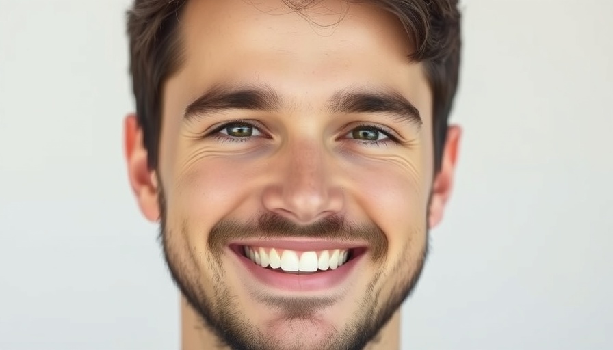 Young man smiling confidently headshot, AI can transform ideas into income.