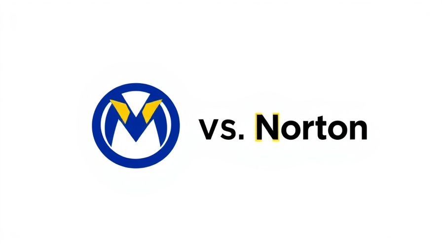 Malwarebytes vs Norton logos in minimalist style for comparison.