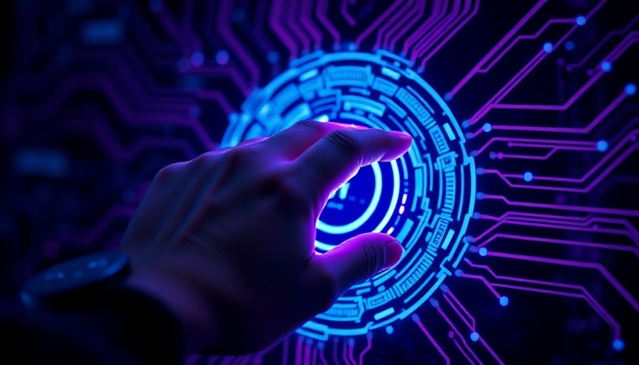 Hand touching AI digital interface for AI Vulnerability Assessment.