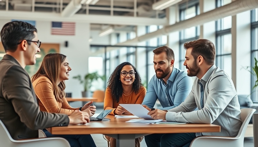 Collaborative meeting in modern office showing how managers can lead Gen-Z employees.