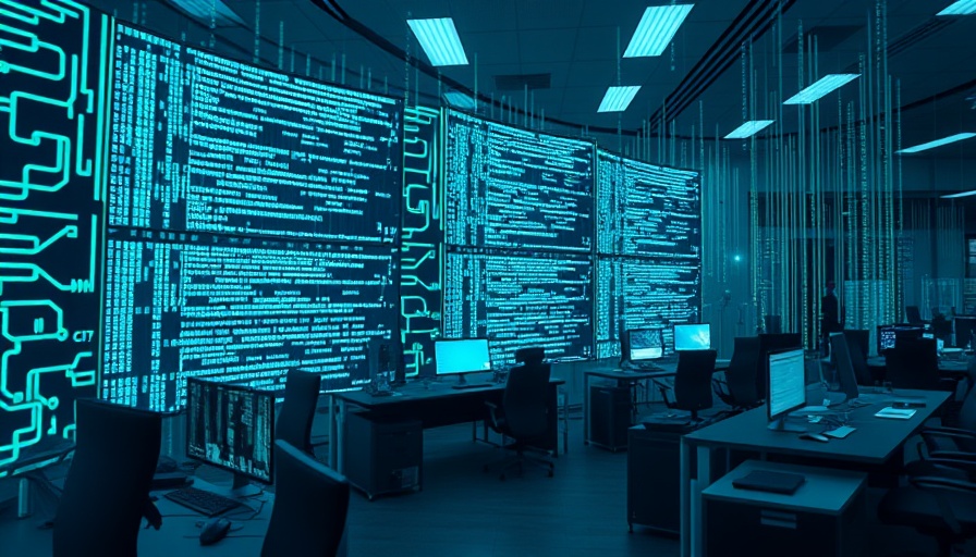 Futuristic AI code visualization representing reducing AI code debt.