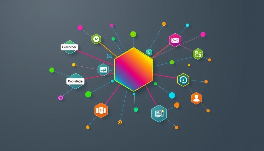 Colorful abstract network map, digital design for Atlassian AI Gateway.