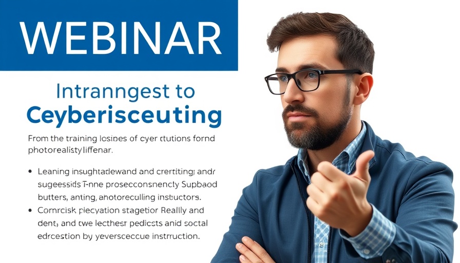 Webinar on cybersecurity program training jobs with a speaker.