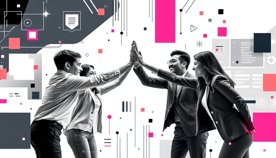 Modern AI teamwork concept with diverse colleagues
