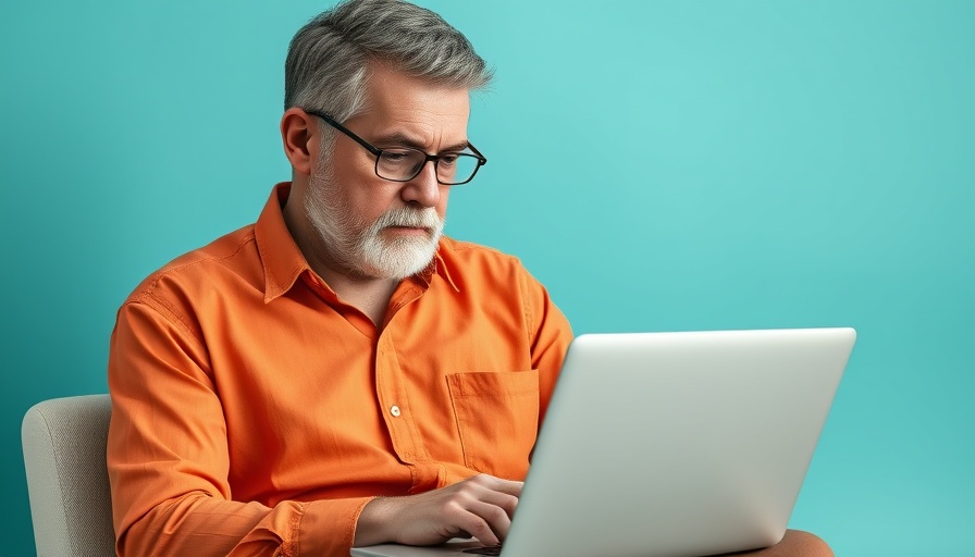 Man generating leads with LinkedIn DMs, thoughtful with laptop.