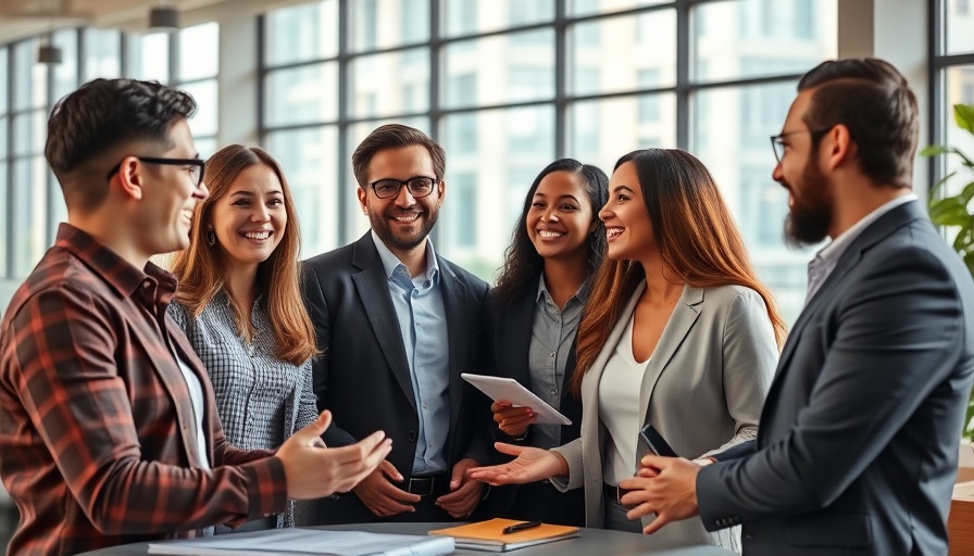 Diverse team collaboration in modern office for personal branding.