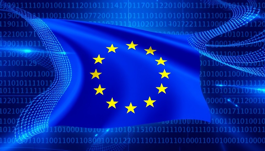 EU flag overlaid on binary code signifies EU antitrust investigation SAP.