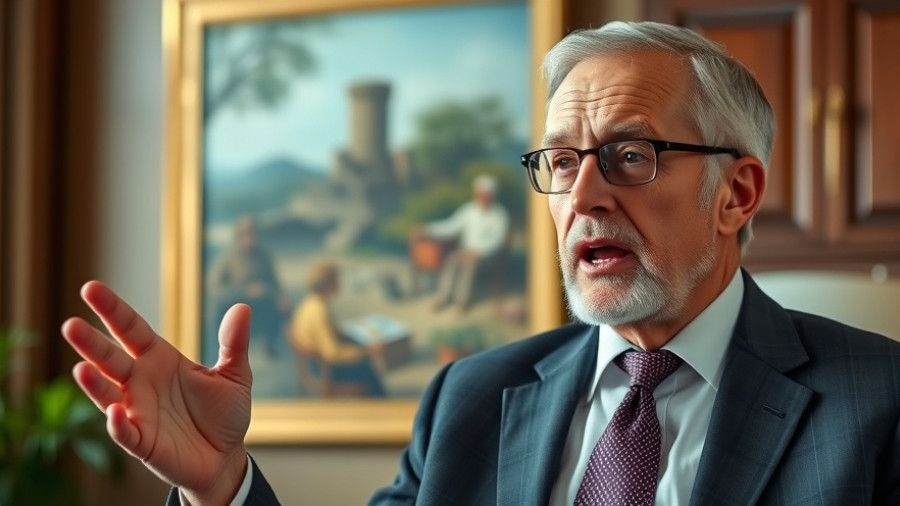 Older male speaking at an event, CIA intervention in Venezuela context.