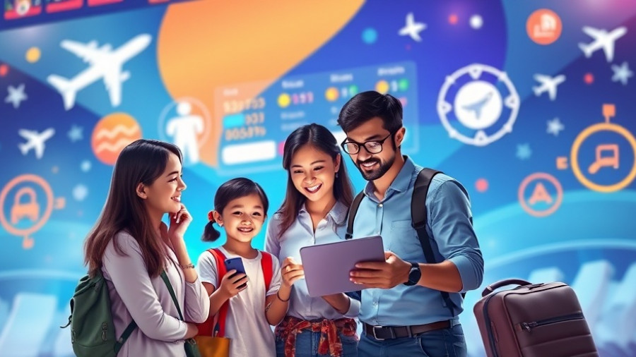 JetBlue Family Tiles Program concept illustration with travel theme.