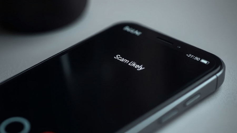 Close-up smartphone screen showing 'Scam Likely' call to illustrate decline of robocalls in Colorado.