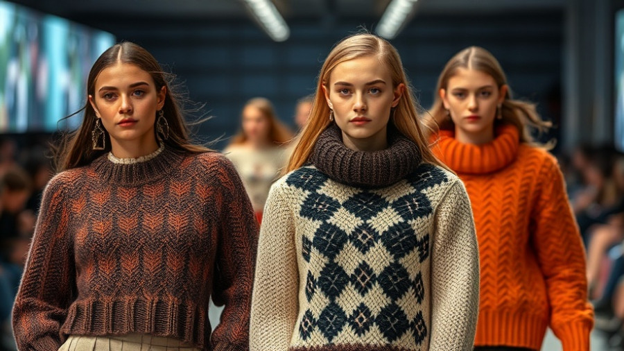 MAXIMALISM at Denver Fashion Week with models in vintage knitwear.