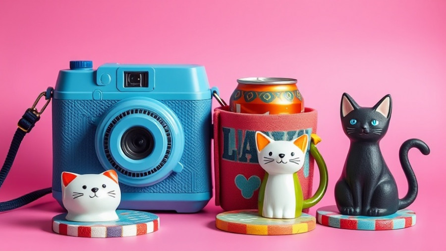 Best White Elephant Gifts 2025: quirky camera, can cooler, coasters.