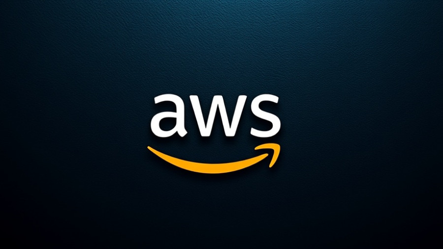 Amazon cloud computing outage AWS logo on dark background
