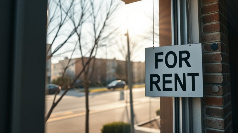 Denver rental market: apartment for rent sign on sunny day.