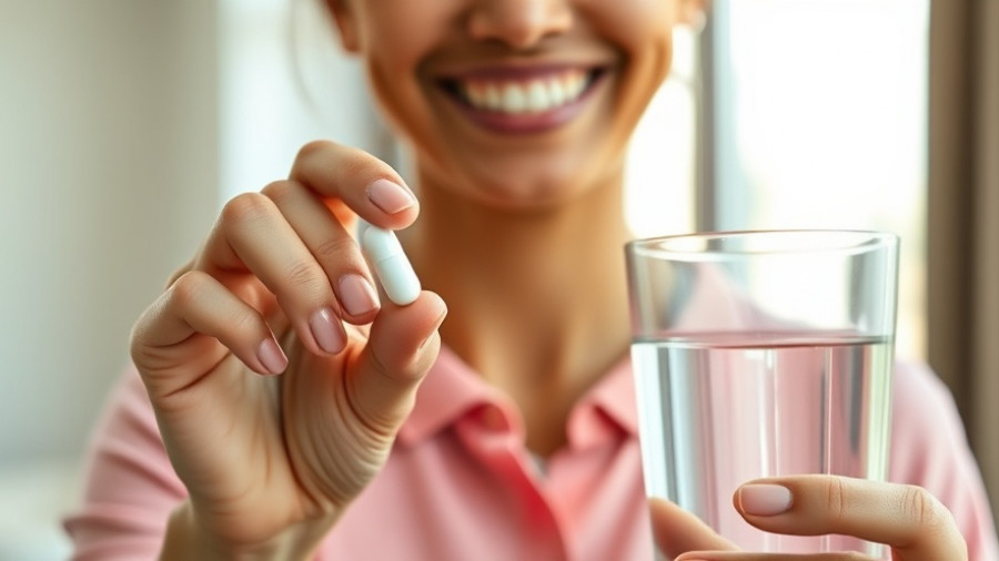 Magnesium supports weight loss with supplement and water glass.