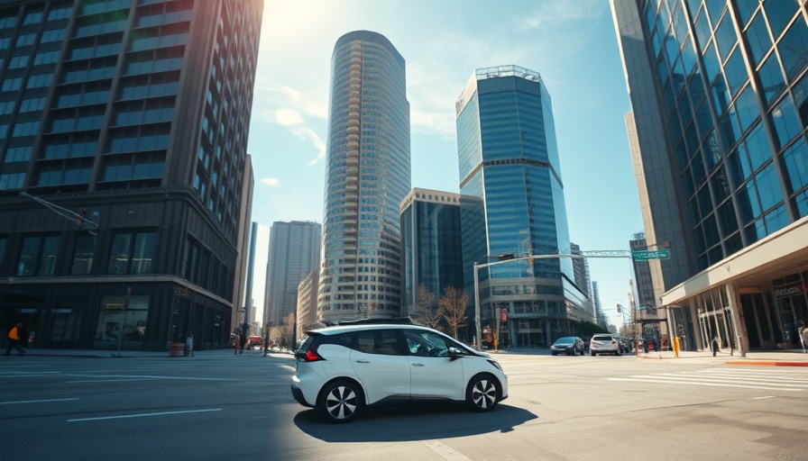 Waymo driverless cars in Denver navigating city streets.