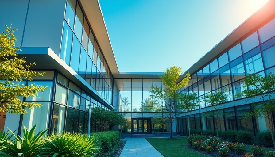 Modern community wellness facility in Denver with glass windows and green spaces.