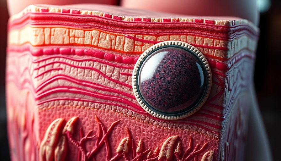 3D illustration of skin tumor showing detailed epidermis layers, Denver health news.