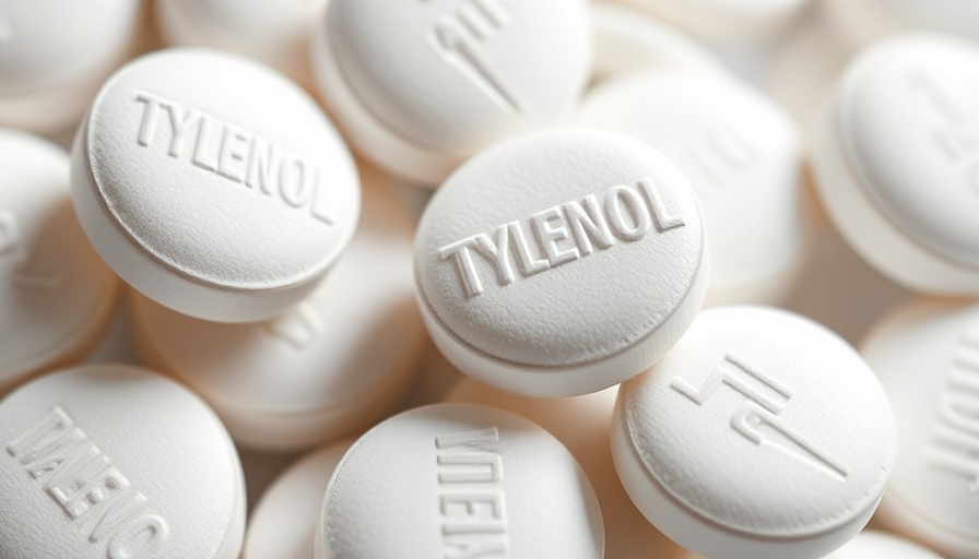 Close-up of embossed Tylenol tablets, detailed textures.