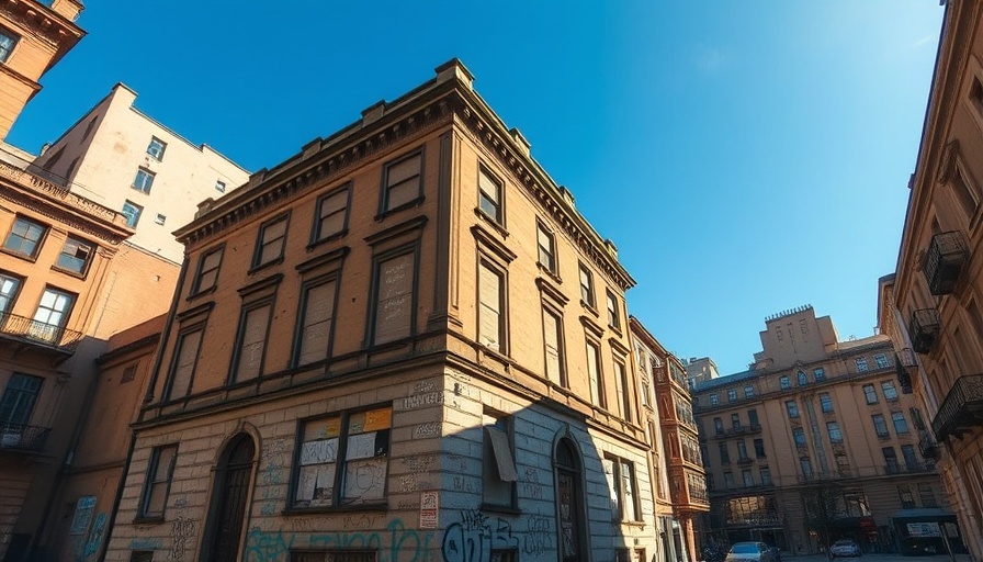 Abandoned building in city, depicted in Denver local news.