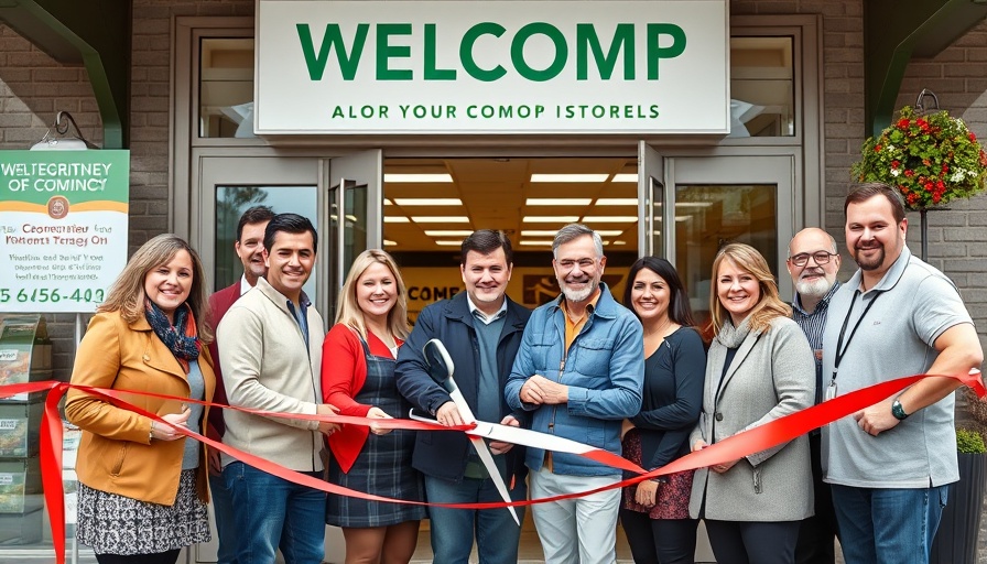 Usk Co-op community investment team at ribbon-cutting ceremony