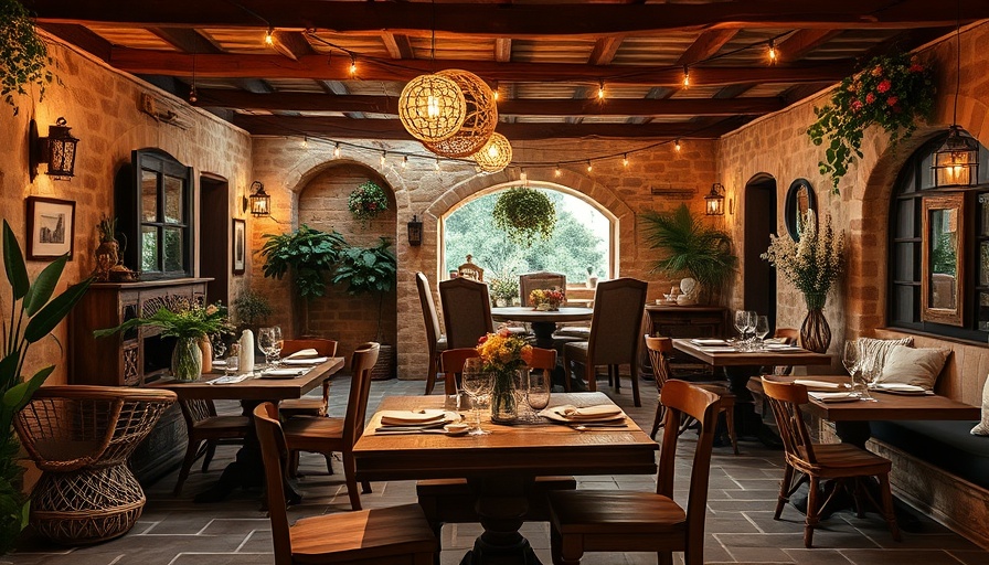 Mediterranean dining in Monmouth with rustic charm and warm lighting.