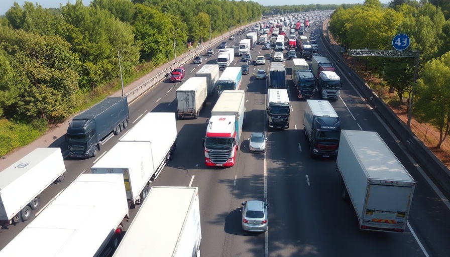 Traffic congestion on M4 motorway due to vehicle fire.