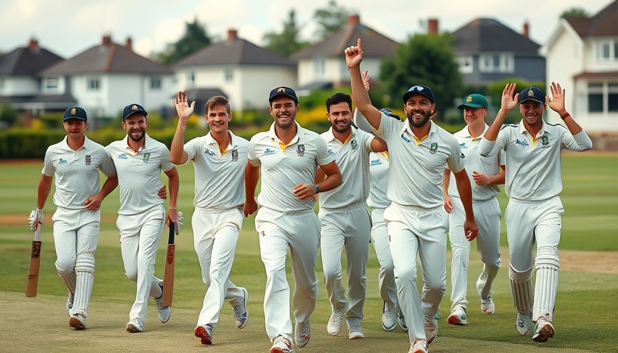 Abergavenny cricket victory over Usk team leaving field
