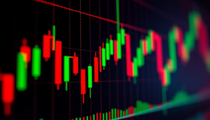 Colorful candlestick chart showing market trends for midcap rally 2025.