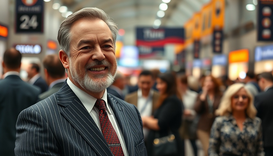 Person in a suit at indoor event related to news