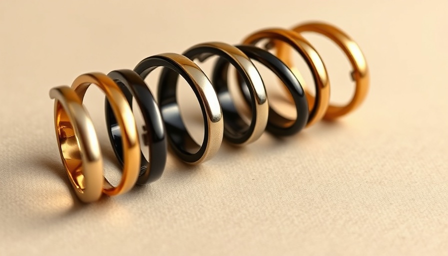 Various Oura Rings showcasing pricing and features in different finishes.