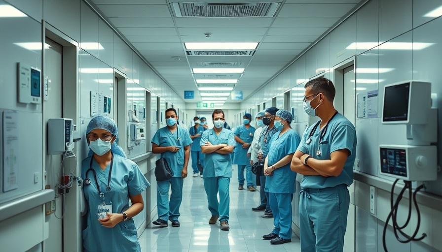 Medical staff in Wye Valley hospital corridor, illustrating patient waiting times.