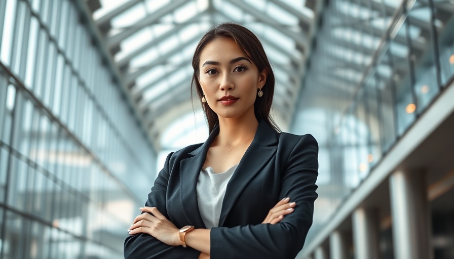 Confident woman at community cool hubs in urban setting