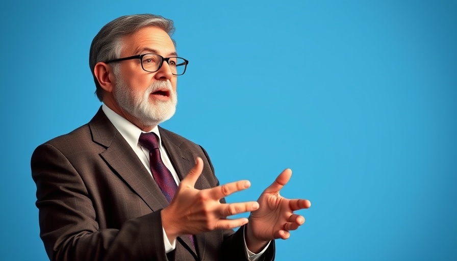 Distinguished researcher speaking about cancer treatment advances.