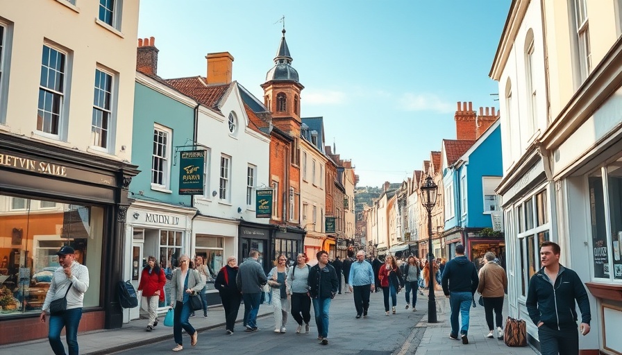 Chepstow street scene with pedestrians - Community Grants Scheme Chepstow.