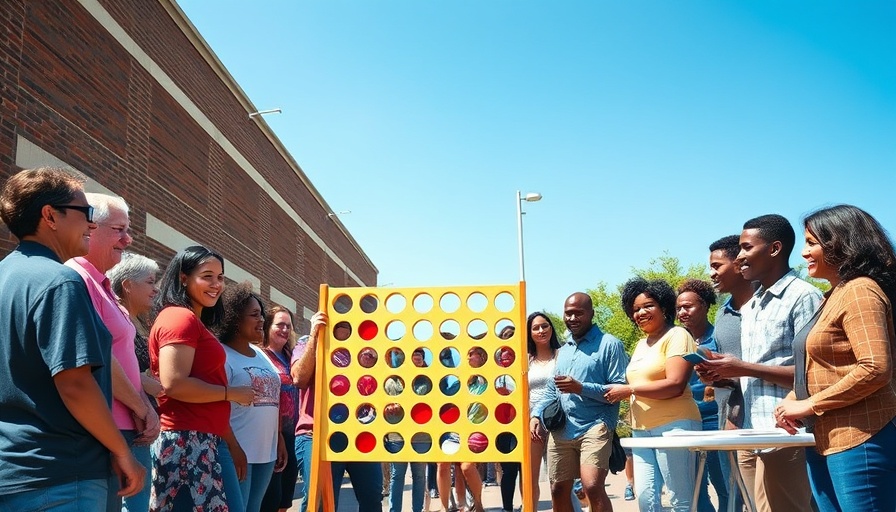 Community event at Library of Things Caldicot with Connect Four game.