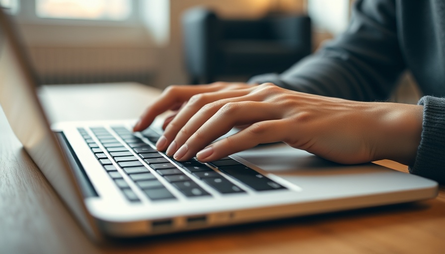 Focused typing on a laptop keyboard representing Newport Monmouthshire business startup challenges.