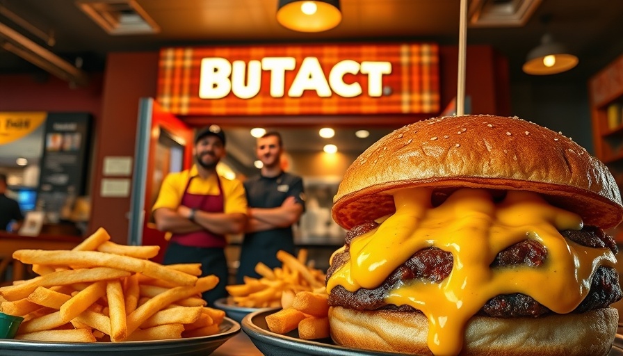 Smash burger business Blackwood showcasing delicious meals and staff.
