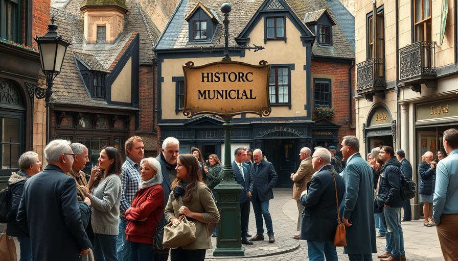 Abergavenny signage dispute in a historic town square.
