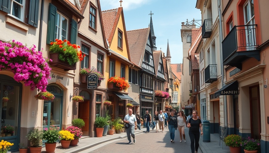 Tourists exploring charming town in Gwent County
