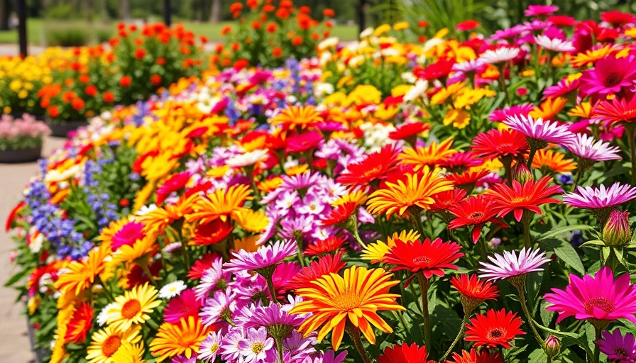 Abergavenny Town Council Wales in Bloom vibrant flower display.
