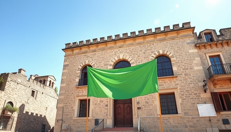 Green Flag Awards Monmouthshire celebration with historic building.