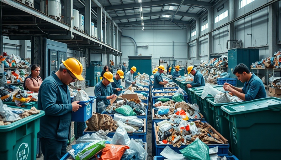 Workers at Chepstow Waste Project sorting materials.