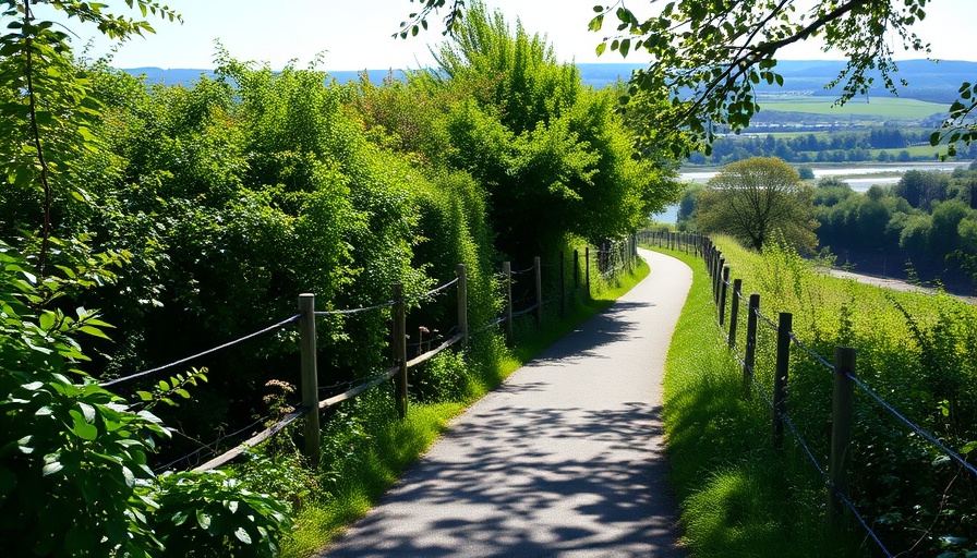 Wye Valley Greenway scenic path lined with lush greenery
